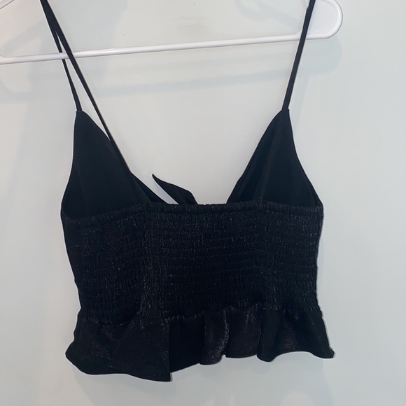 Beautiful Black Zara Tank Top with knot - Picture 2 of 3